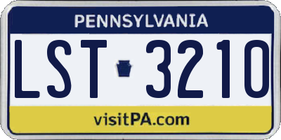 PA license plate LST3210