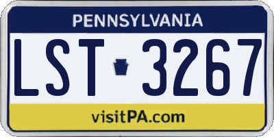 PA license plate LST3267