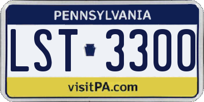 PA license plate LST3300
