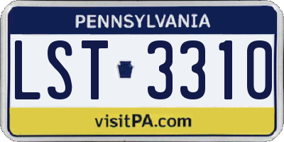 PA license plate LST3310