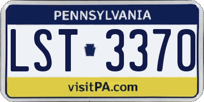 PA license plate LST3370