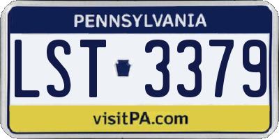 PA license plate LST3379