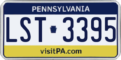 PA license plate LST3395