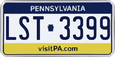 PA license plate LST3399