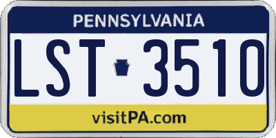 PA license plate LST3510