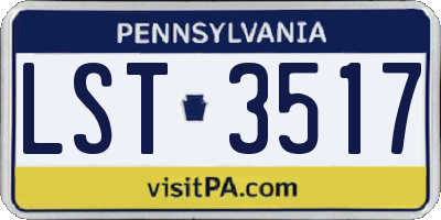 PA license plate LST3517