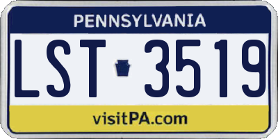 PA license plate LST3519