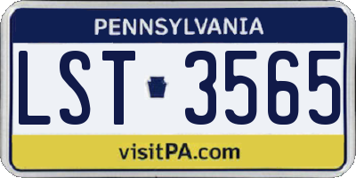 PA license plate LST3565