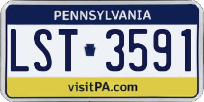 PA license plate LST3591