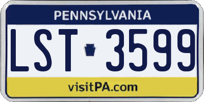 PA license plate LST3599