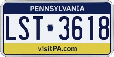 PA license plate LST3618