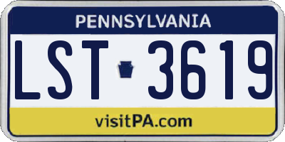 PA license plate LST3619