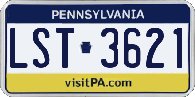 PA license plate LST3621
