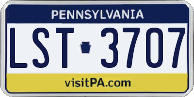 PA license plate LST3707
