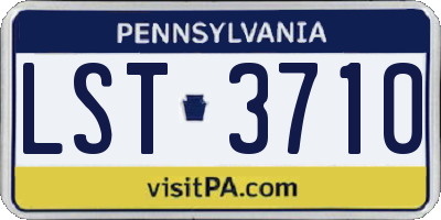 PA license plate LST3710