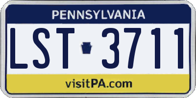 PA license plate LST3711