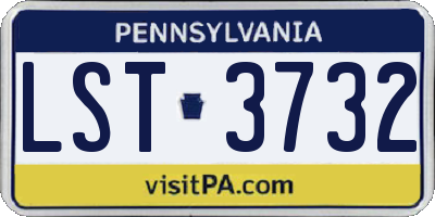 PA license plate LST3732