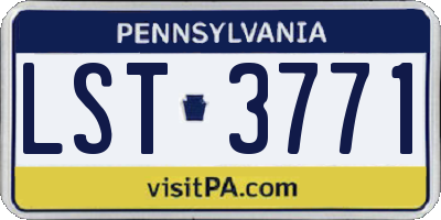 PA license plate LST3771