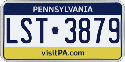 PA license plate LST3879