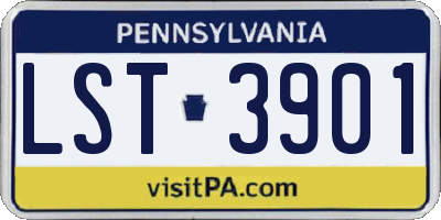 PA license plate LST3901