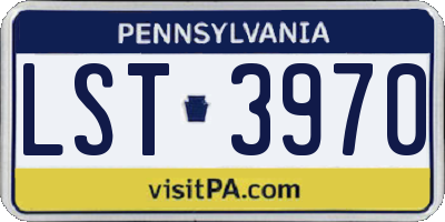 PA license plate LST3970