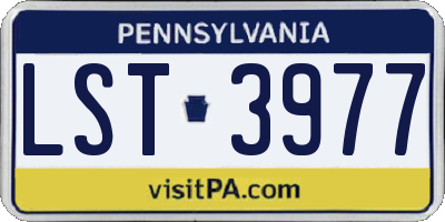PA license plate LST3977