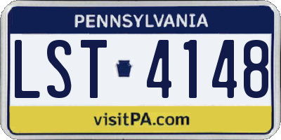 PA license plate LST4148