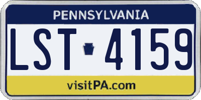 PA license plate LST4159