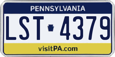 PA license plate LST4379