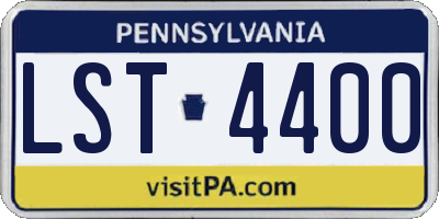 PA license plate LST4400