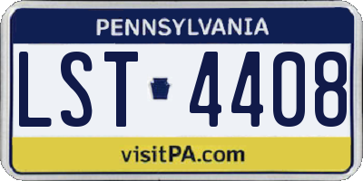 PA license plate LST4408