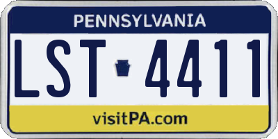 PA license plate LST4411
