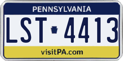 PA license plate LST4413