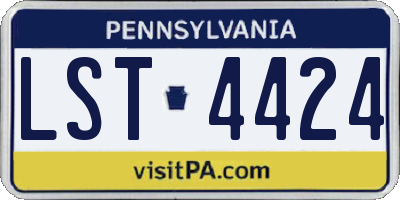 PA license plate LST4424