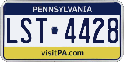 PA license plate LST4428