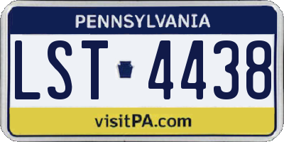 PA license plate LST4438