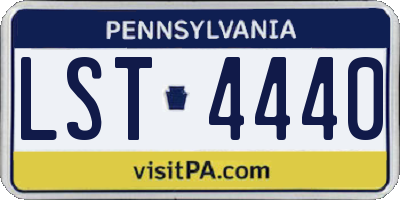 PA license plate LST4440