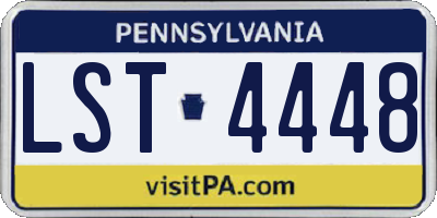 PA license plate LST4448