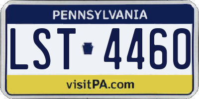 PA license plate LST4460