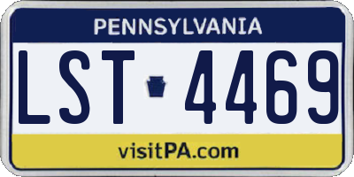 PA license plate LST4469