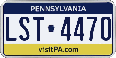PA license plate LST4470