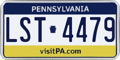 PA license plate LST4479