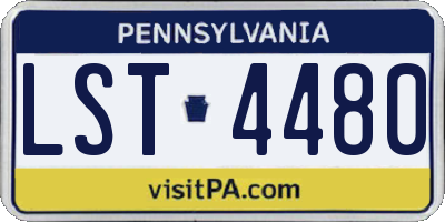 PA license plate LST4480