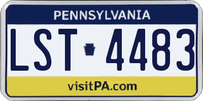 PA license plate LST4483