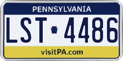 PA license plate LST4486