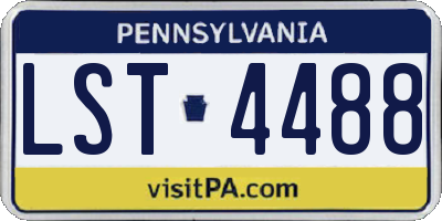 PA license plate LST4488