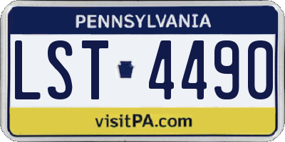 PA license plate LST4490
