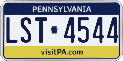 PA license plate LST4544