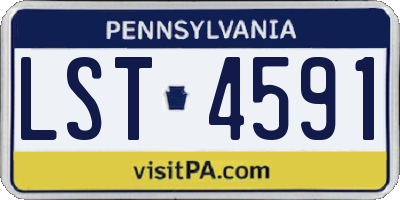 PA license plate LST4591
