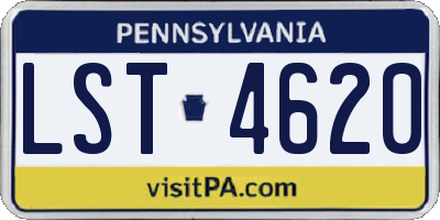 PA license plate LST4620